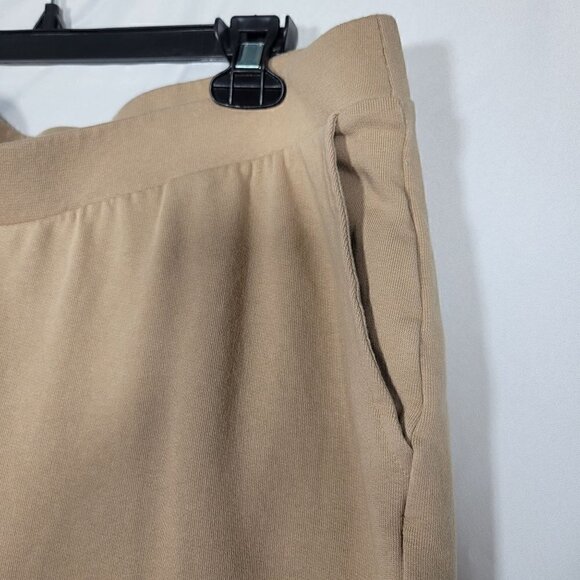 Women's Pure Jill Organic Cotton Wide Leg Tan Pocket Casual Pants Size Large P - Picture 4 of 9